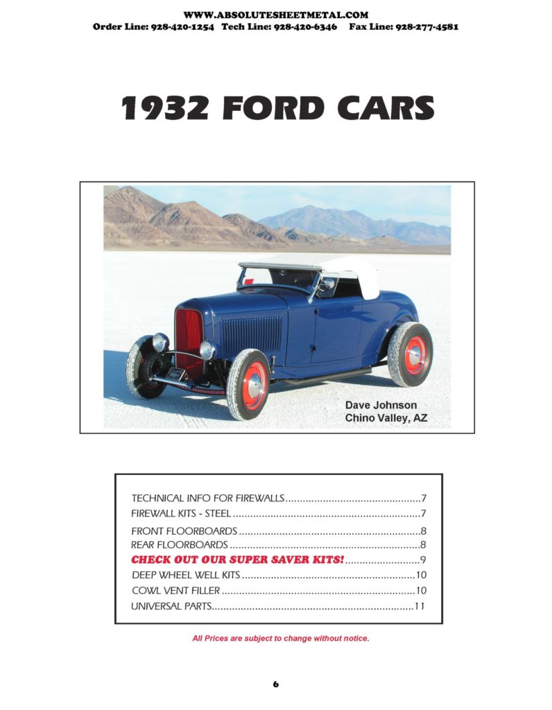 Bitchin Parts Absolute Sheet Metal 1932 Ford Cars 2018 Catalog