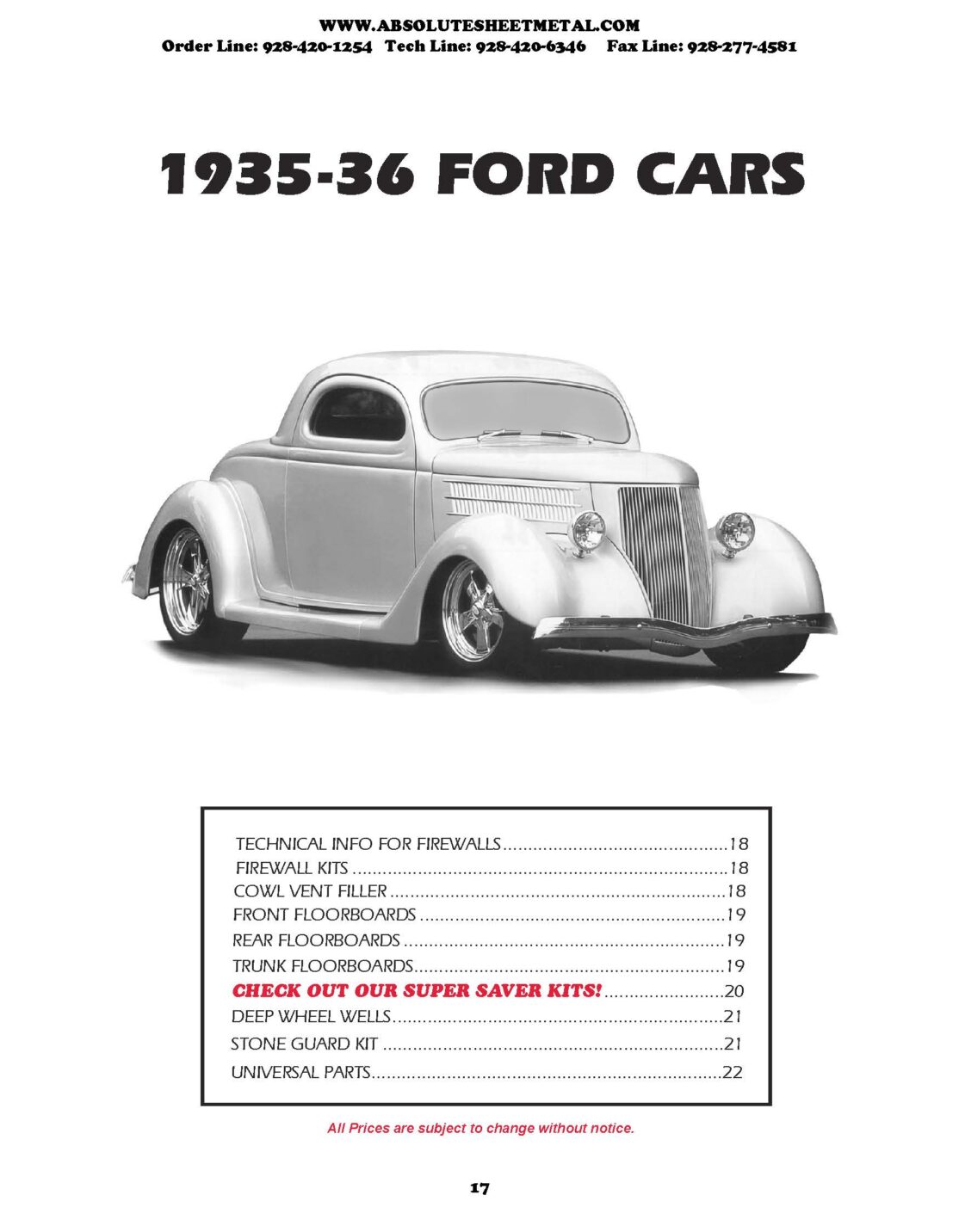 1935-36 Ford Car Parts – Absolute Sheet Metal