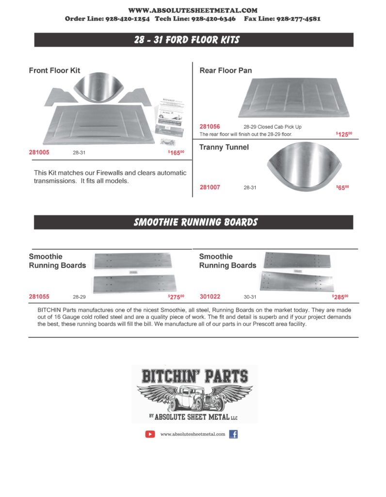 Bitchin Parts Absolute Sheet Metal 1932 - 1934 Ford Trucks ford firewalls and tech info